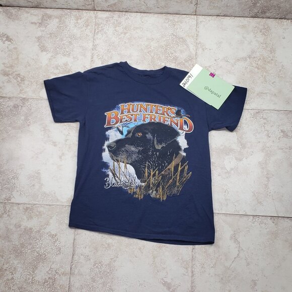 Black Lab Graphic Hunters Best Friend Peak Season Short Sleeve T Shirt Size L - Picture 5 of 5